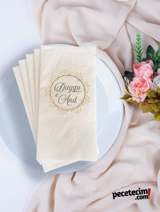 Düğün ve Nişan için peçete tasarımları