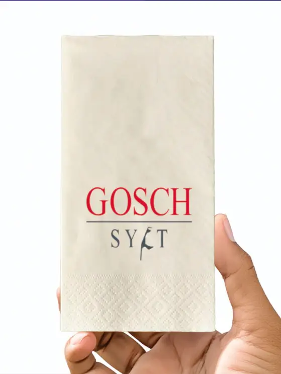 Kurumsal kimliğe uygun logo baskılı peçete