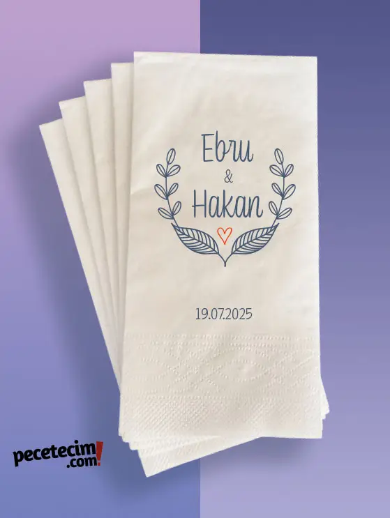 İsim Baskılı Düğün, Nişan Peçetesi