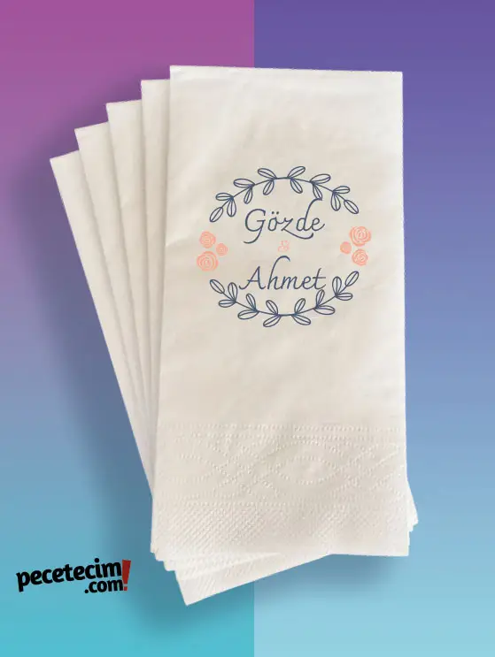 İsim baskılı kişiye özel peçete