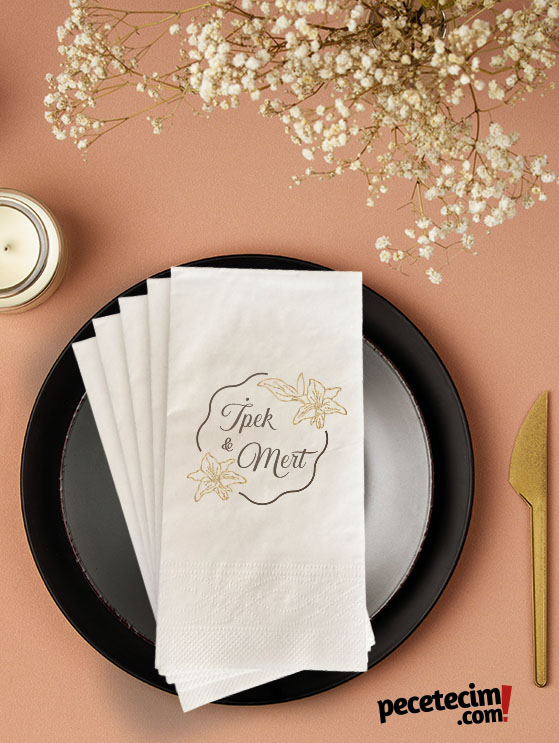İsim Desenli Baskılı Peçete