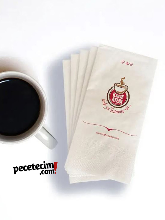 Logo baskılı peçete – Kahve sunum peçetesi