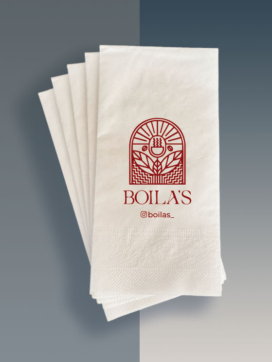 Logo baskılı peçete - kafe ve işletmeler içinözel üretim