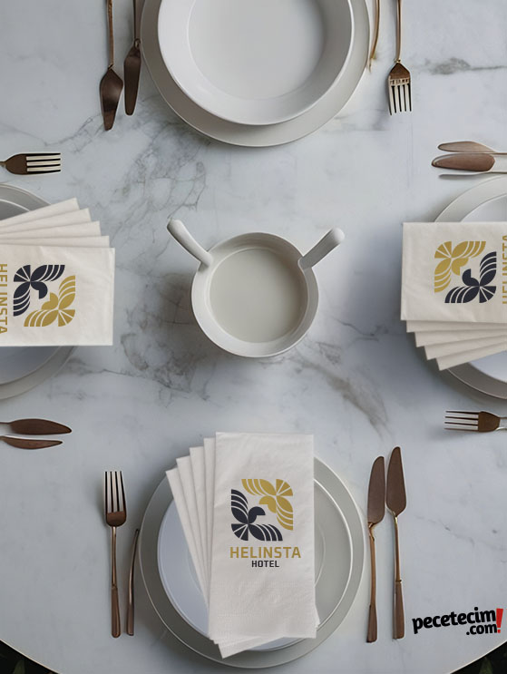 Otelleriniz için Baskılı logolu peçete